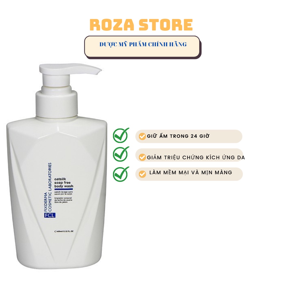 Sữa tắm dưỡng ẩm, giúp da mềm mịn FCL Oatsilk Soap Free Body Wash