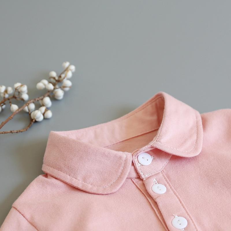 Áo thun polo bé trai gái chất phông cotton trơn cổ bẻ Xuất Dư