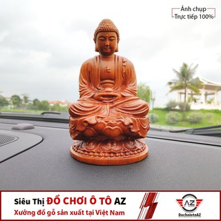 Tượng A Di Đà gỗ Xá Xị (Tặng kèm miếng dán đa năng chống trượt)