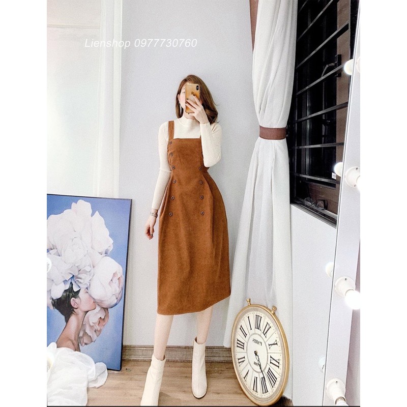 Set Áo Len mix Yếm nhung và Các Mẫu Váy Đón Tết