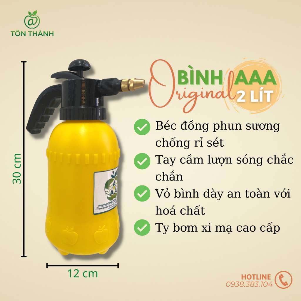 BÌNH XỊT 2L AAA PHUN SƯƠNG TƯỚI CÂY CẦM TAY