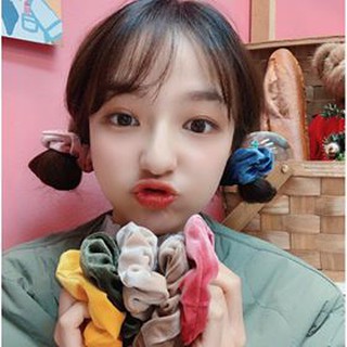 (Được chọn màu)Dây cột tóc vải nhung Scrunchies xinh xắn HOT TREND