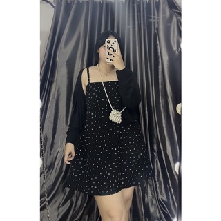 Đầm hai dây họa tiết nhí Bigsize