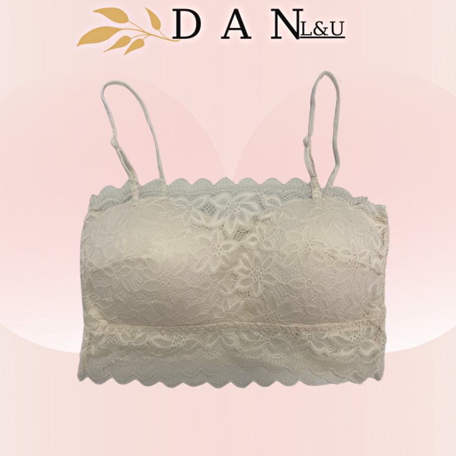 Áo Lót Ngực Bra Cotton Phối Ren Mềm Mại Co Dãn DAN L&amp;U 9001