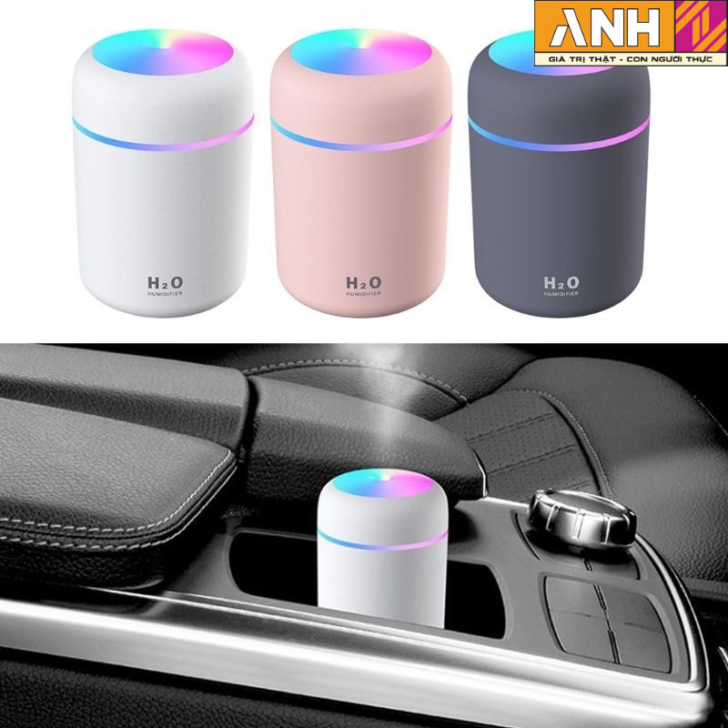 Máy phun xương, tinh dầu tạo độ ẩm H2O có đèn Led trang trí