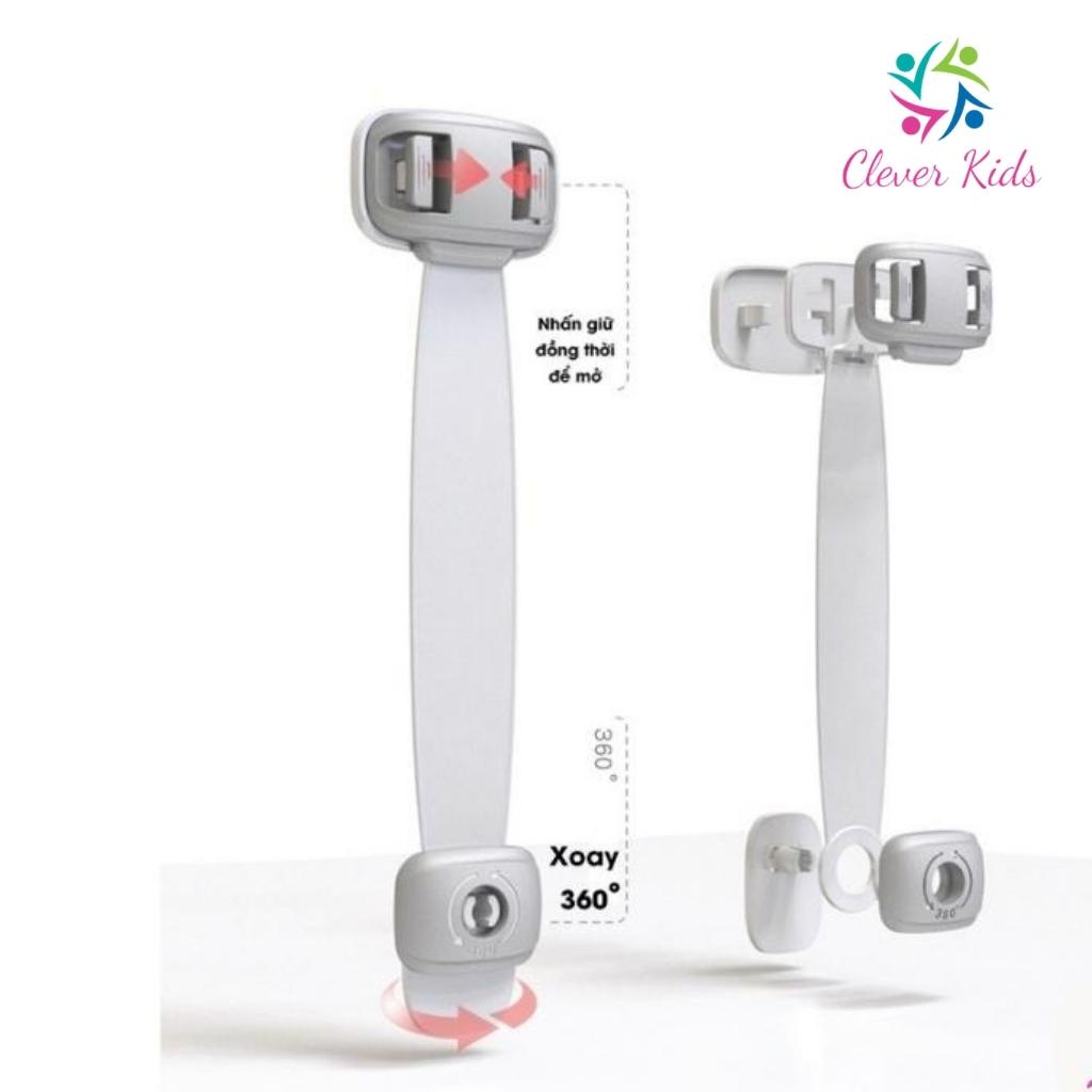 Khóa tủ lạnh, khoá ngăn kéo an toàn cho bé Looktosee chất liệu nhựa ABS cao cấp shop clever.kids