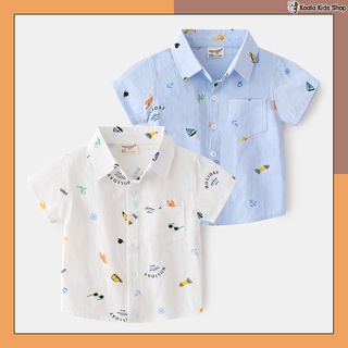 Áo sơ mi cộc tay bé trai Áo POLO chất cotton cho trẻ em từ 1-7 tuổi