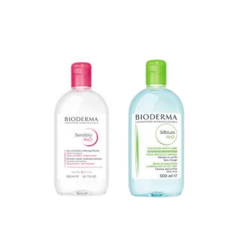 Nước tẩy trang bioderma 500ml tẩy trang da nhạy cảm xanh hồng Sensibio H20 500ml | BigBuy360 - bigbuy360.vn