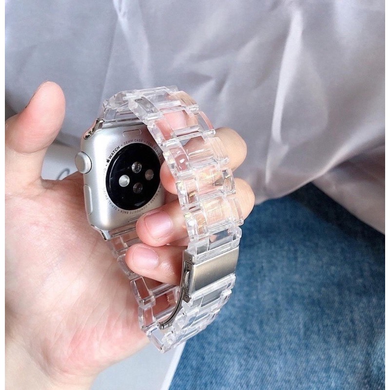 dây nhựa trong suốt cực kỳ xinh xắn dành cho applewatch