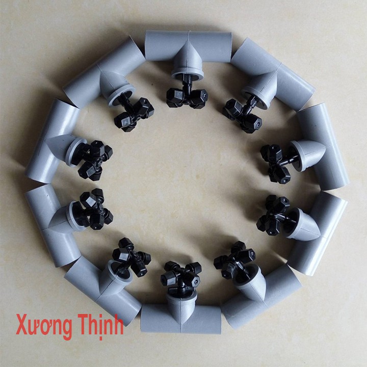 Bộ 25 Béc phun sương 4 tia nối trực tiếp ống 21