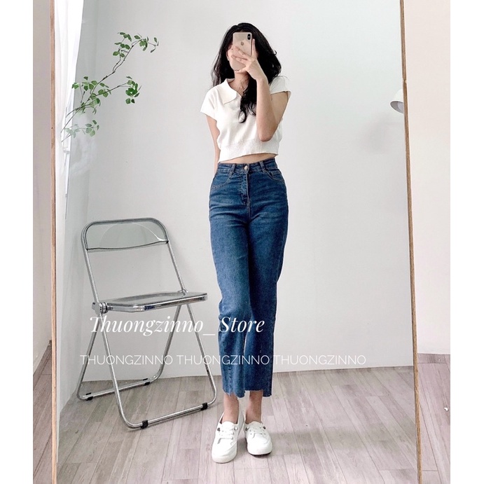 [Ảnh thật/Video]Quần ống đứng Xéo gấu kiểu Hàn Quốc Quần ống đứng ôm chân gọn dáng