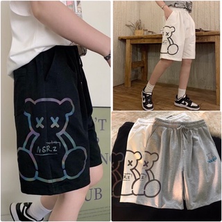 Quần đùi in hình gấu xx , quần đùi unisex nam nữ