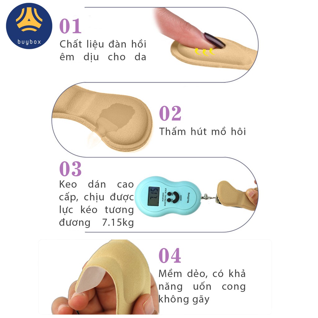 Miếng lót giày sau gót 4D siêu êm, siêu bền, chống trượt khi di chuyển dành cho nam và nữ _ BUYBOX_BBPK54