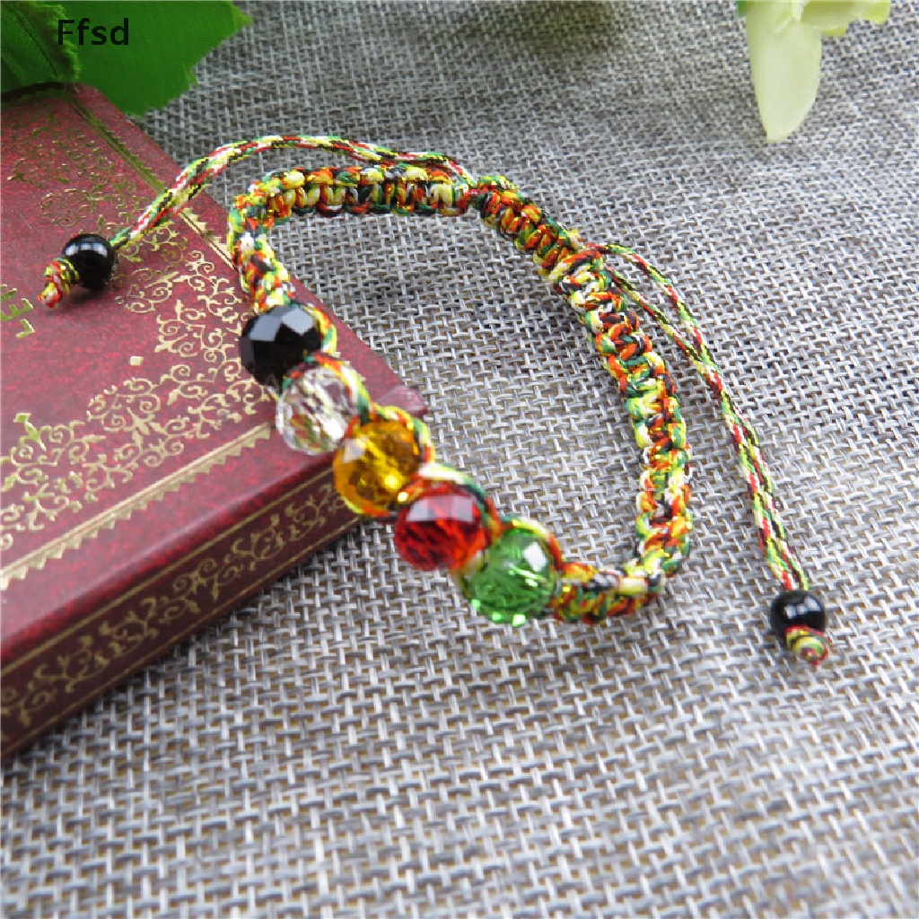 {Ffsd} Vòng Tay Dây Bện Thủ Công Năm Nguyên Tố Tự Nhiên Có Thể Điều Chỉnh * Hot