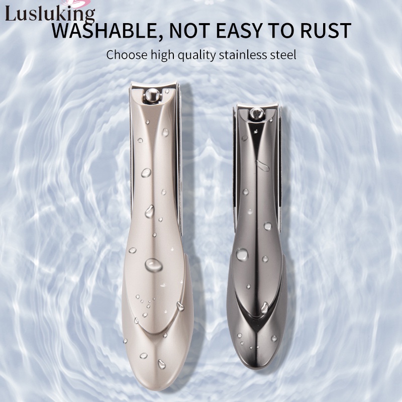 Lusluking Dụng cụ bấm móng tay LUSLUKING bằng thép không gỉ chống văng tiện lợi