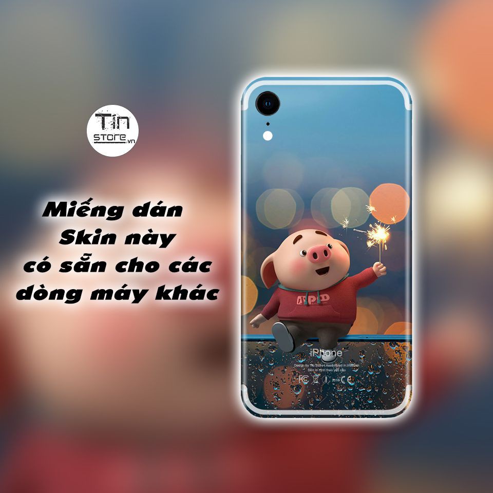 Miếng dán skin hình Heo con dễ thương (Mã: HEO2k19-175) cho iPhone ( có đủ mã máy )