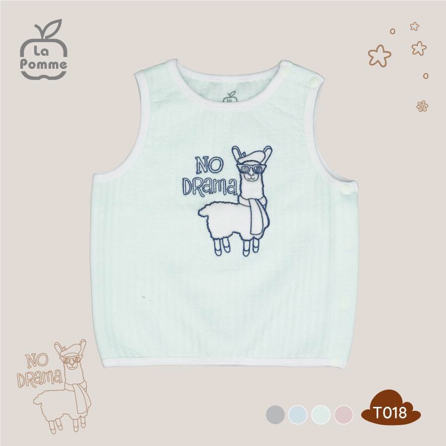 T018 Áo gile thêu Lạc đà Alpaca La Pomme