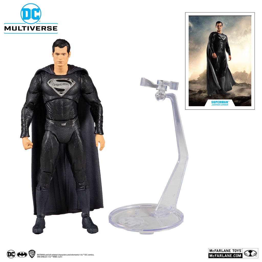 Mô hình McFarlane🦇DC Multiverse 7-inch🦇Justice League Superman - Black Suit