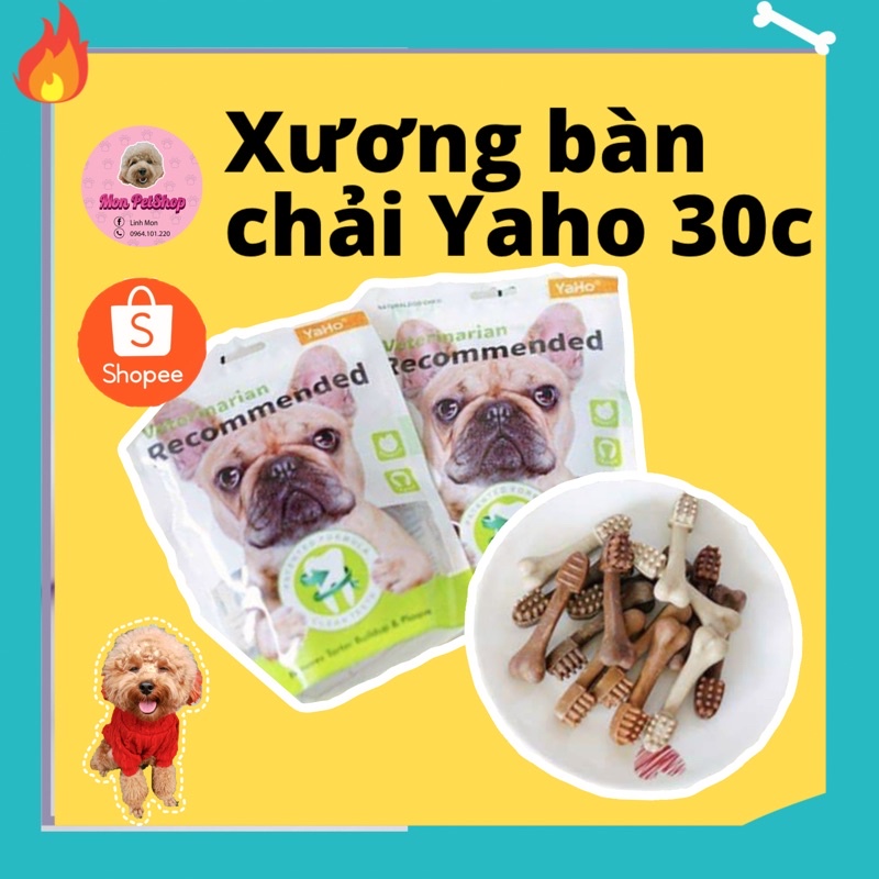 [Mã PET50K giảm Giảm 10% - Tối đa 50K đơn từ 250K] [ Rẻ vô địch ] Gói 30c xương bàn chải Yaho ( Mix vị )