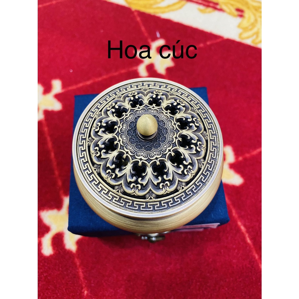 [PBMC]Lư xông tròn đồng 3 chân miệng cao