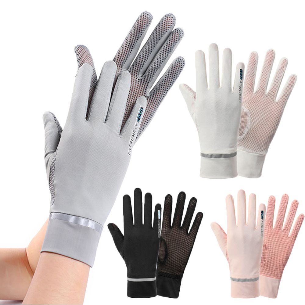 Găng tay lái xe GLENES chống tia UV UPF 50+ vải lụa lạnh mỏng và thoáng khí có thể chạm màn hình cảm ứng