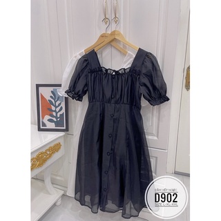 BIGSIZE Đầm trắng xếp ngực D902