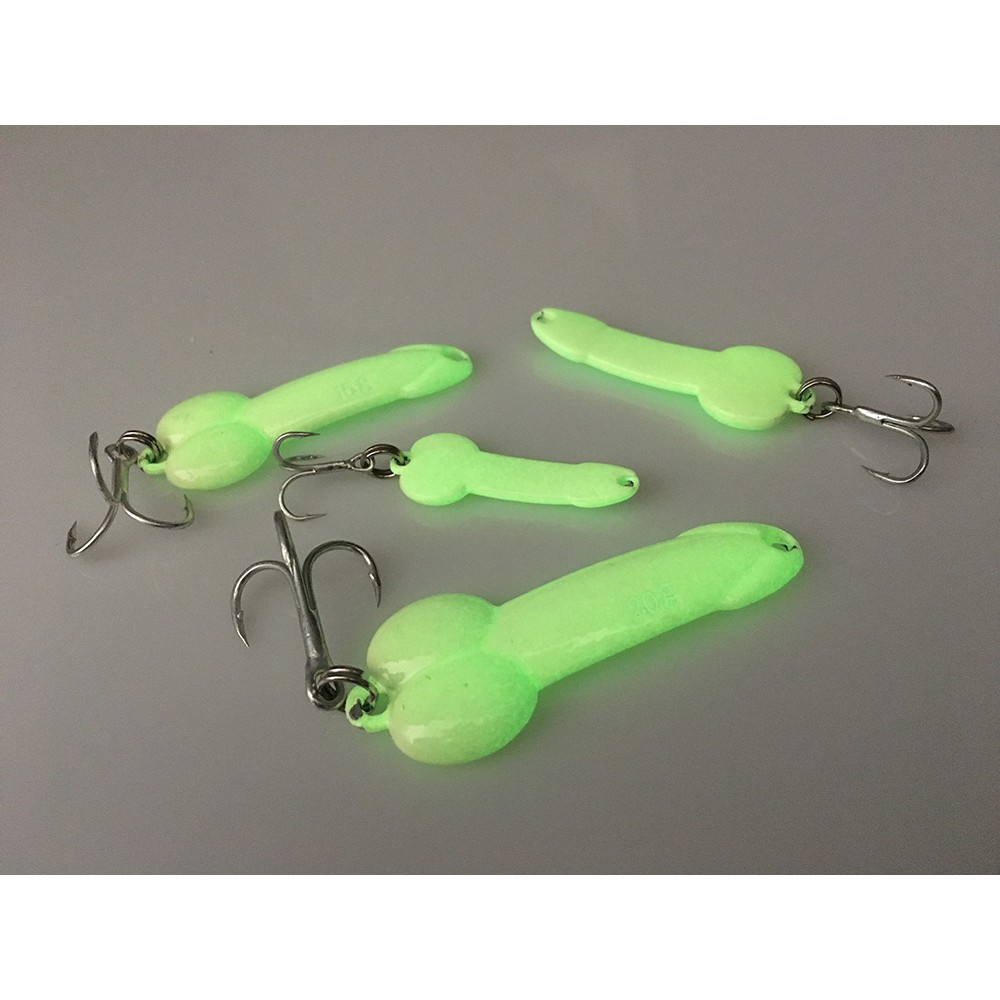 Mồi câu cá giả 5g 10g 15g 20g bằng kim loại cứng dạ quang