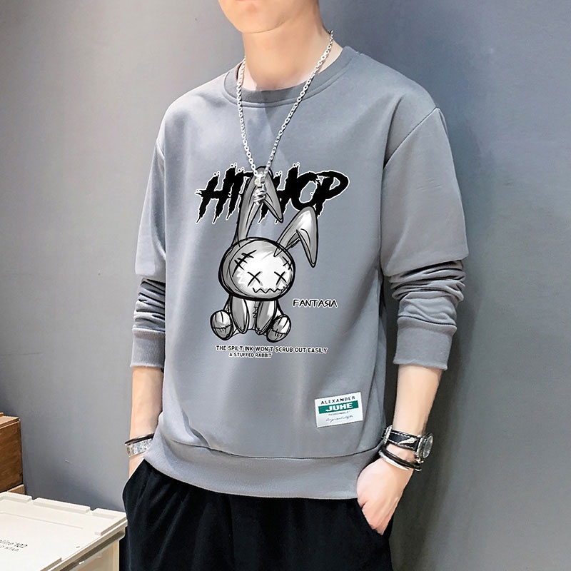 Áo Nỉ Dài Tay Cổ Tròn Form Rộng Thời Trang Cho Nam