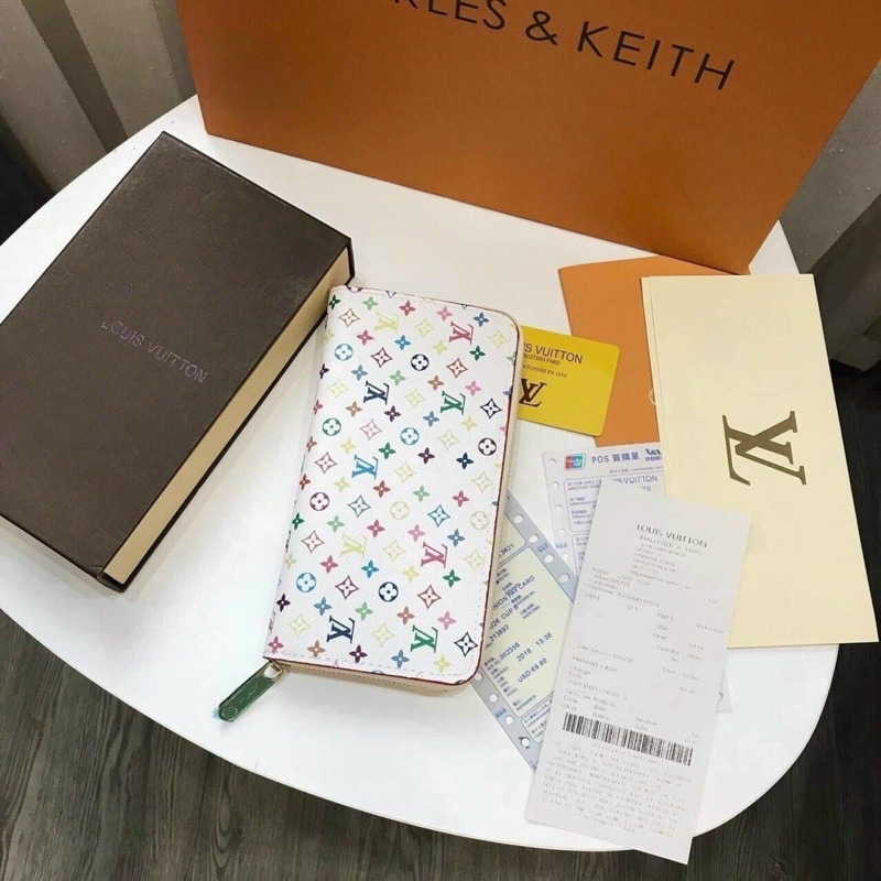 Ví cầm tay nam nữ Lv khoá kéo hàng Supper Fullbox