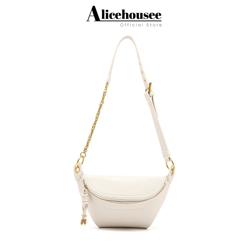 Túi bao tử nữ da mềm basic cao cấp Alice Housee, túi đeo chéo tiện lợi bền đẹp phong cách retro