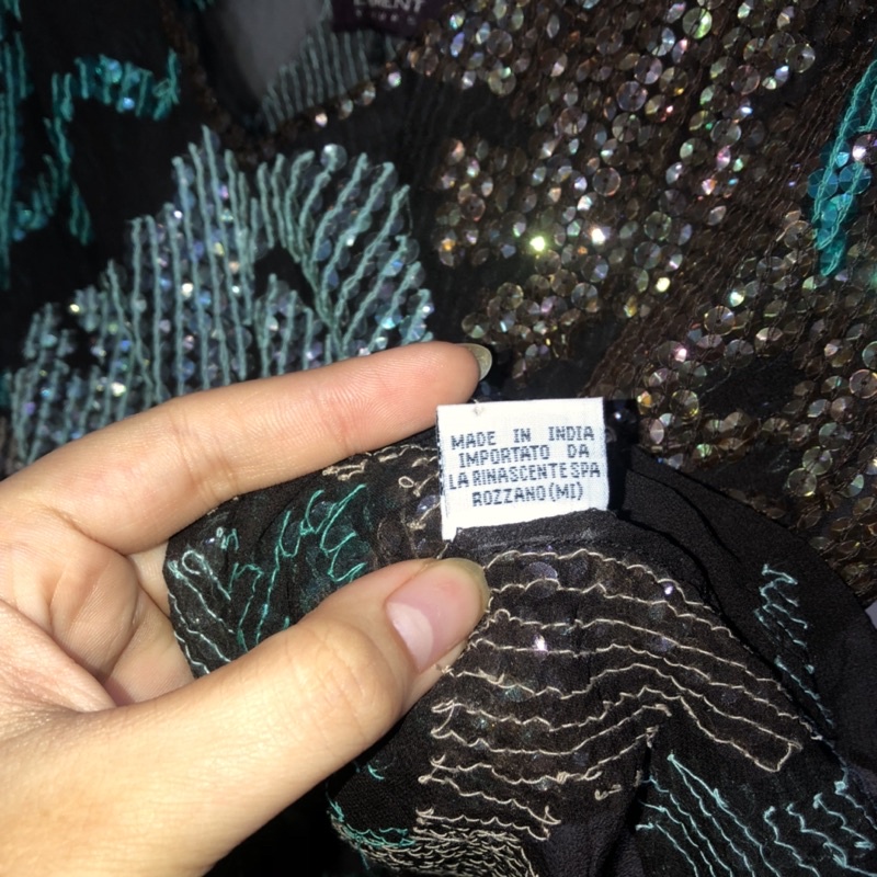 Summer fairy aesthetic set - Set áo lưới lấp lánh và chân váy voan hoạ tiết vintage 2hand