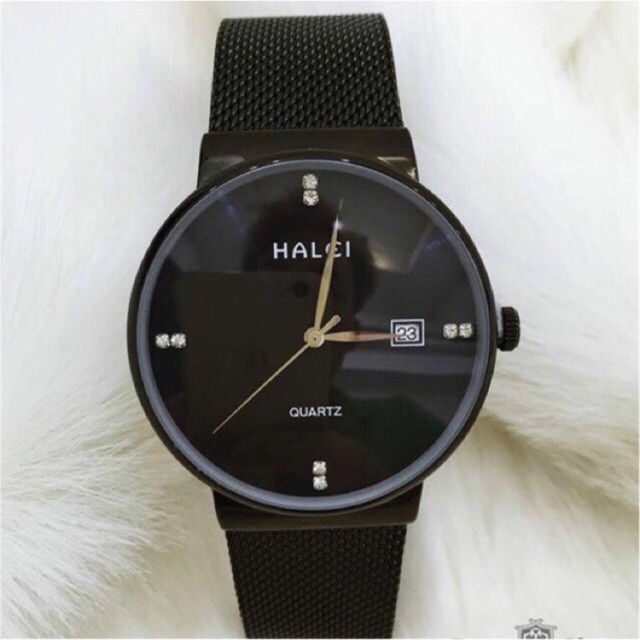 [Đồng Hô 24h ] Đồng hồ nam HALEI HL168 V6 dây lưới đẳng cấp sang trọng