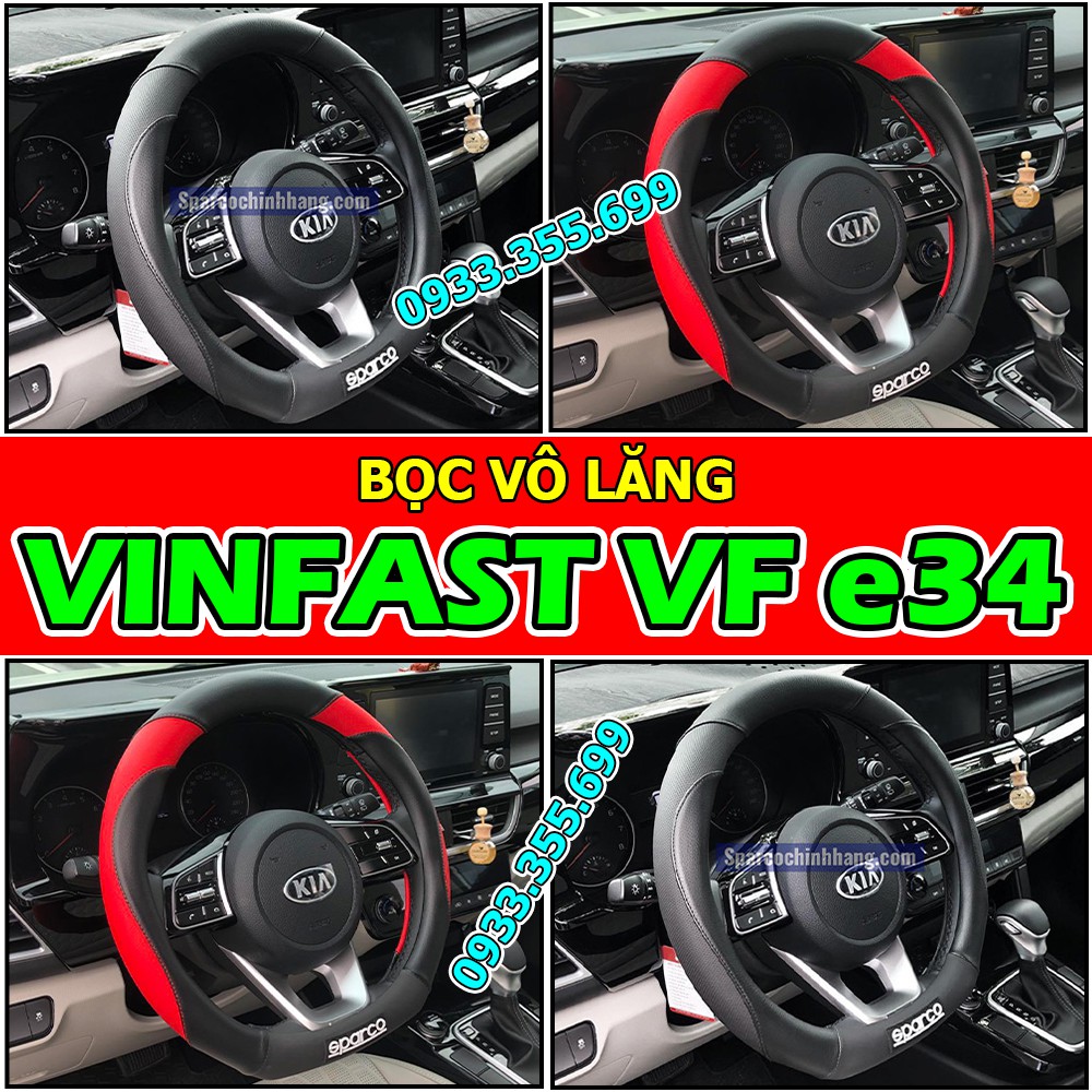 Bọc vô lăng VINFAST VF e34 kiểu DCUT Chính hãng SPARCO