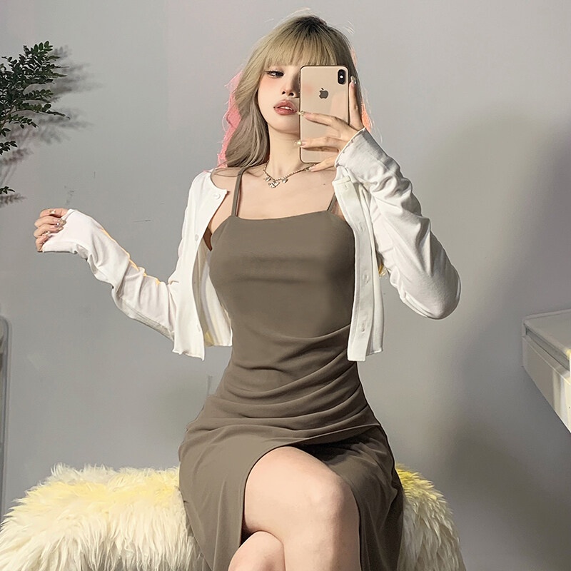 Kliou 2022 Mới Áo Thun Dài Tay Màu Trơn Đơn Giản Thời Trang Dành Cho Nữ