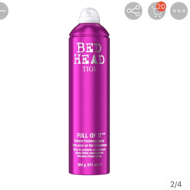 Gôm giữ nếp tạo phồng Tigi Bed Head Full Of It - Volume Finishing Hairspray 371ml