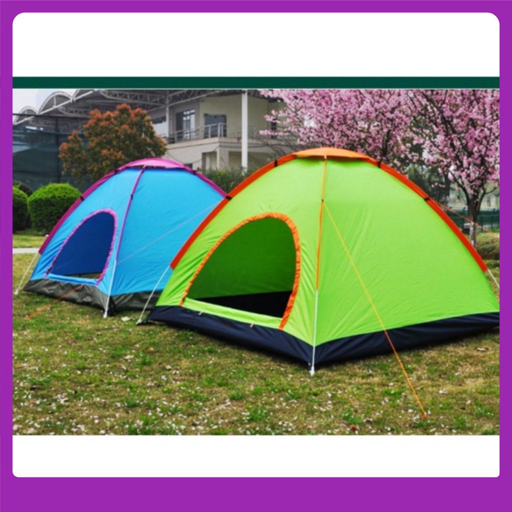 lều cấm trại 2 người tự bung - vải dù chấm thấm nước chống uv cực tốt