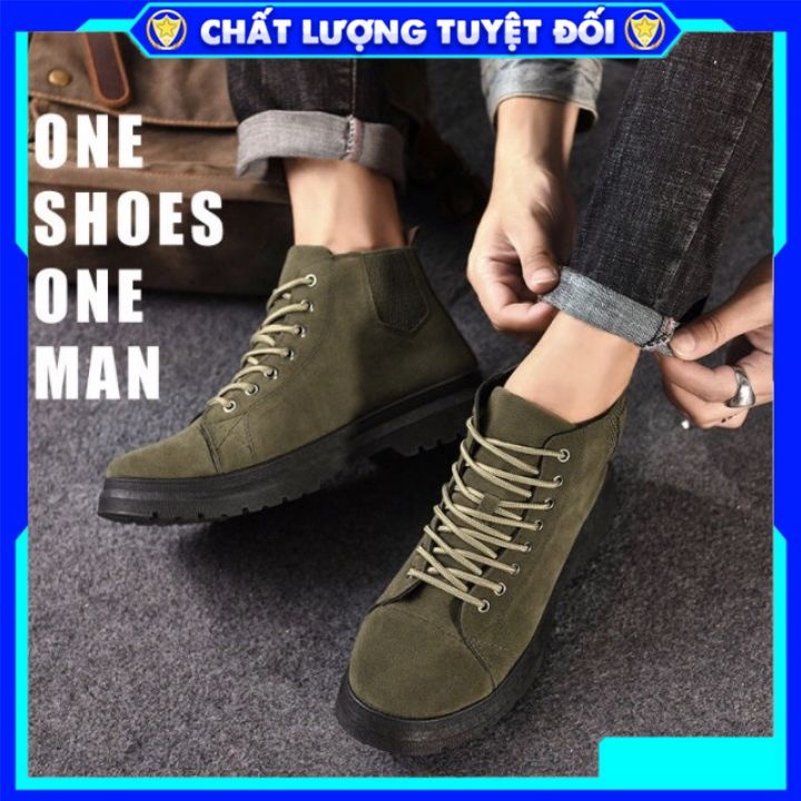 [HÀNG CAO CẤP]Giày Da Cao Cấp, Giày Boot Nam Da Lộn Cao Cổ Đẹp Hàn Quốc MenShoes | BigBuy360 - bigbuy360.vn