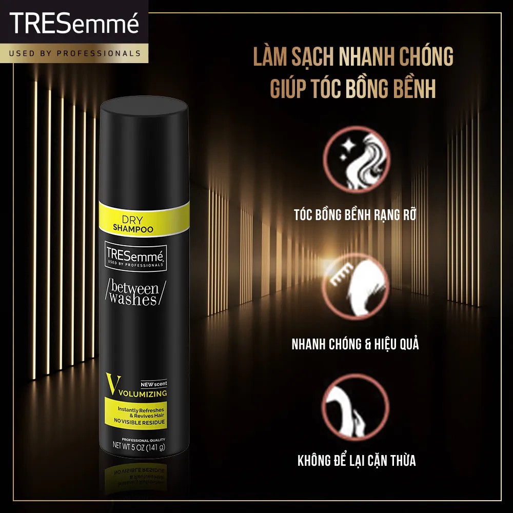 [HB GIFT] Dầu gội khô giúp tăng độ phồng cho tóc TRESemme Volumizing 141g