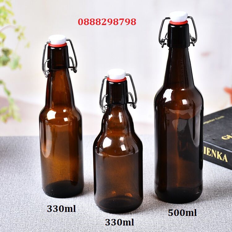 Chai thủy tinh nắp cài giá rẻ (swingtop bottle)