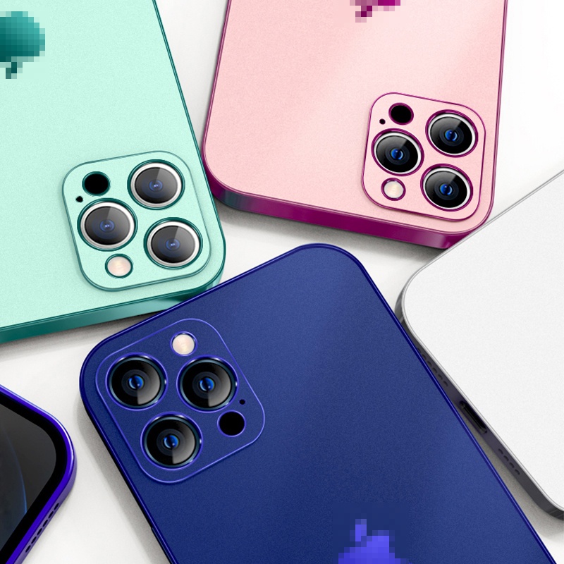 Ốp Điện Thoại TPU Mềm Chống Sốc Mặt Nhám Cho iPhone 11 / 12 Pro Max 12 Mini