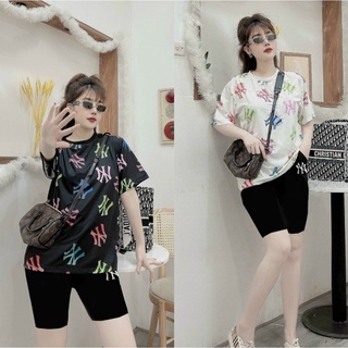 Set bộ thời trang fom rộng phối họa tiết