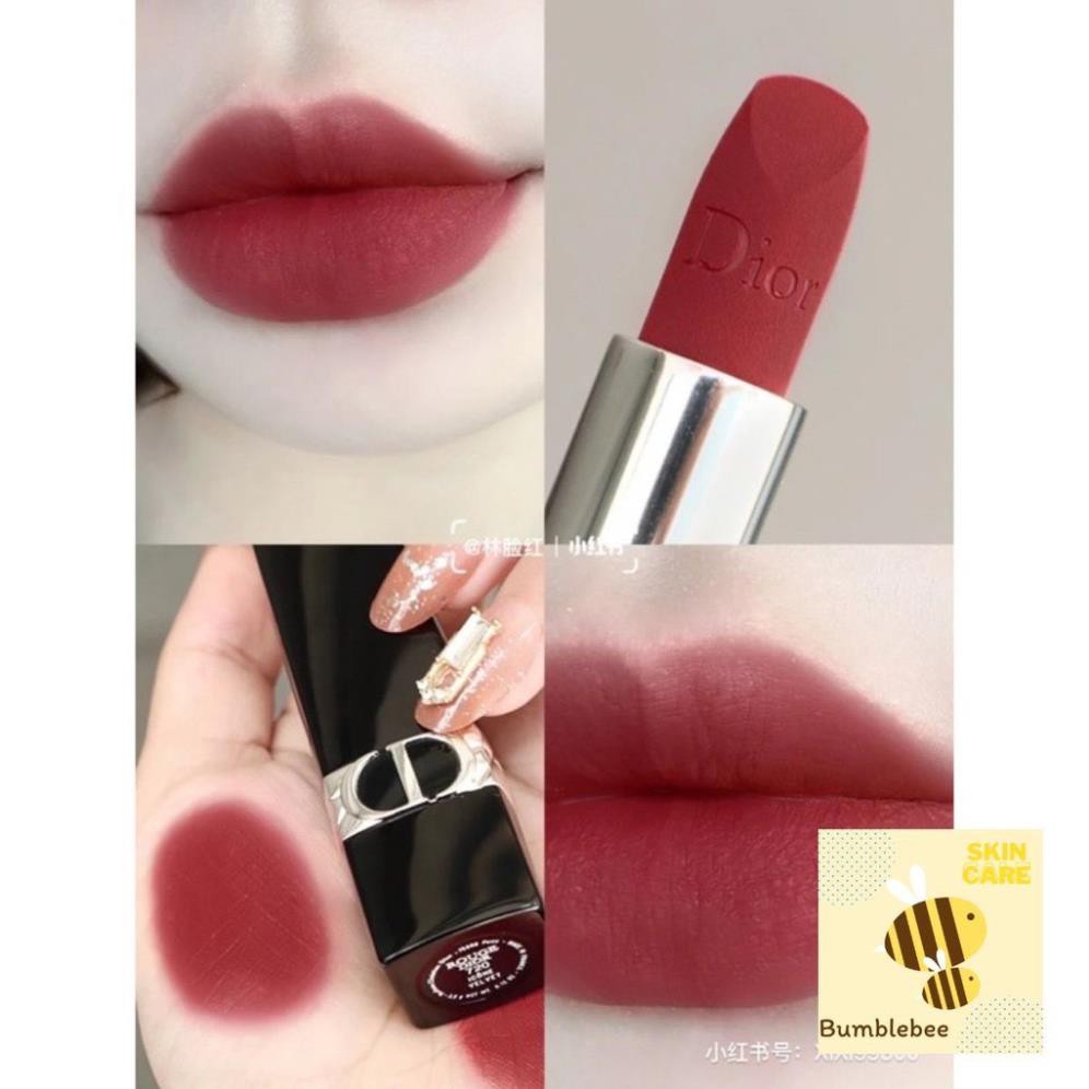 AUTH) Son Dior Rouge Velvet màu 720 Đỏ Hồng