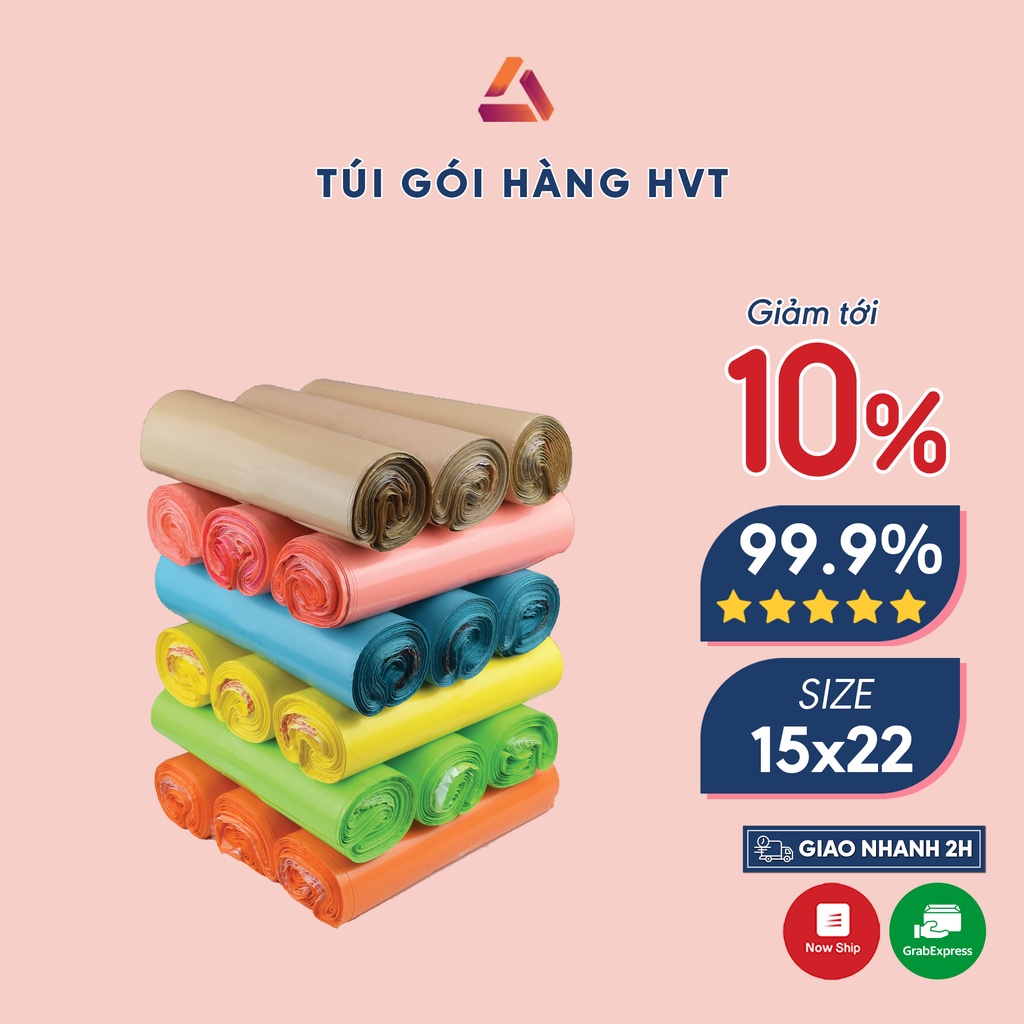 Túi gói hàng niêm phong NHUAHVT size 15*22cm cuộn 100 cái đóng hàng chuyển phát nhanh