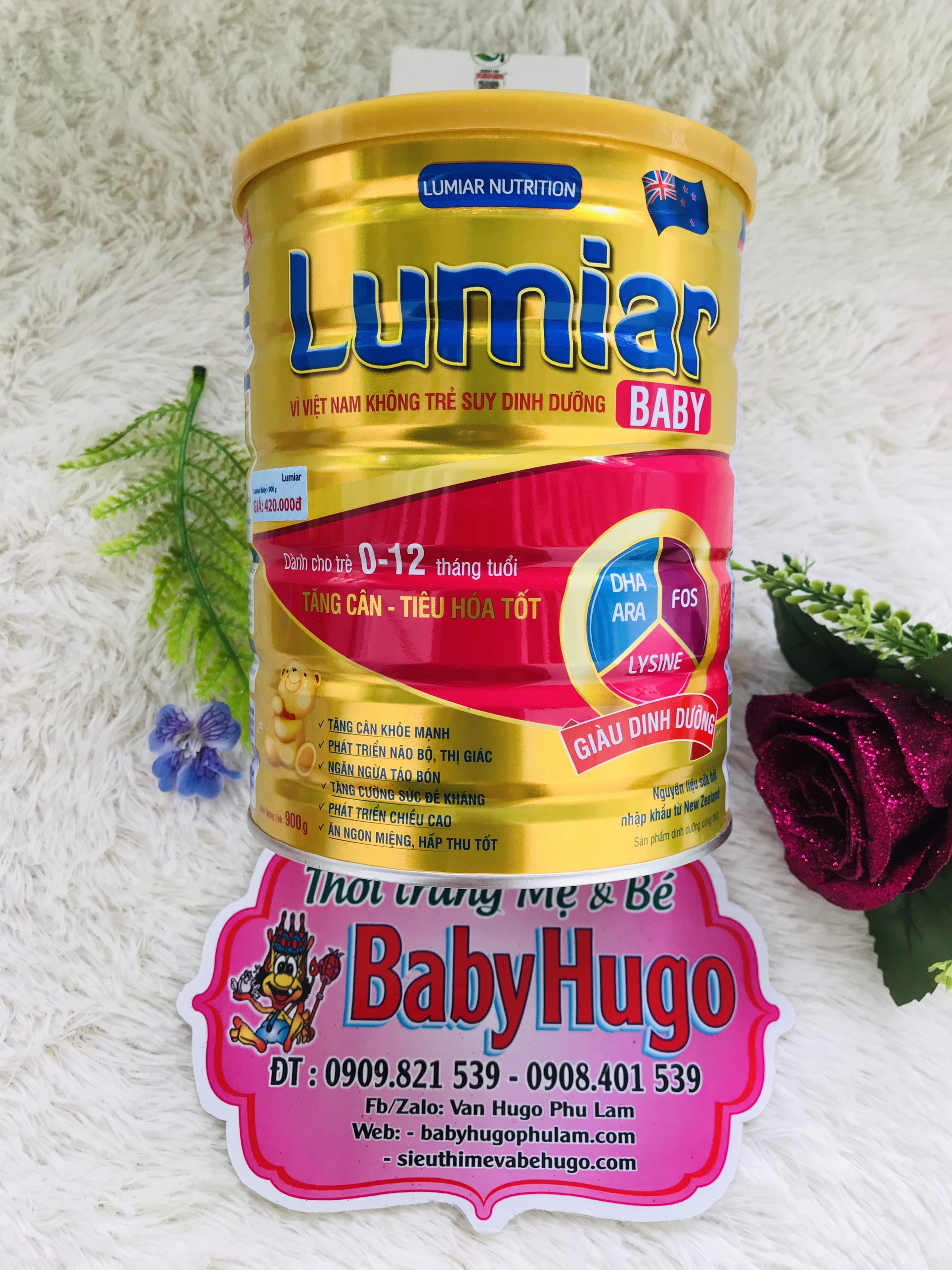 Sữa Lumiar Baby Tăng Cân Tiêu Hóa Tốt Lon 900g