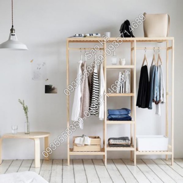 (Tặng kèm 10 móc áo theo đồ )TỦ QUẦN ÁO ĐÔI 151x151 cm - TỦ TREO QUẦN ÁO DOUBLE HANGER