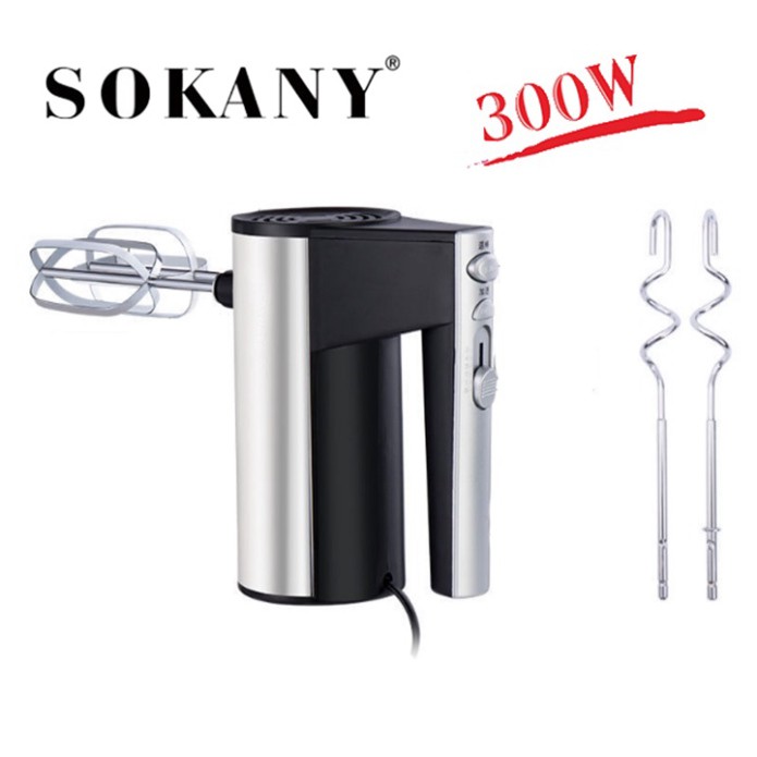 Máy đánh trứng cầm tay SOKANY 300W trộn bột, đánh kem đa năng