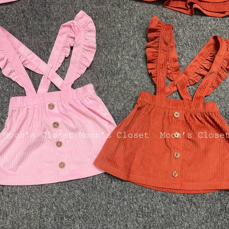 XD- Váy yếm nhung size 0/3m-12m