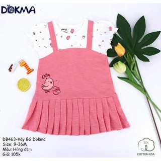Db462 váy liền bé gái dokma 9-36m