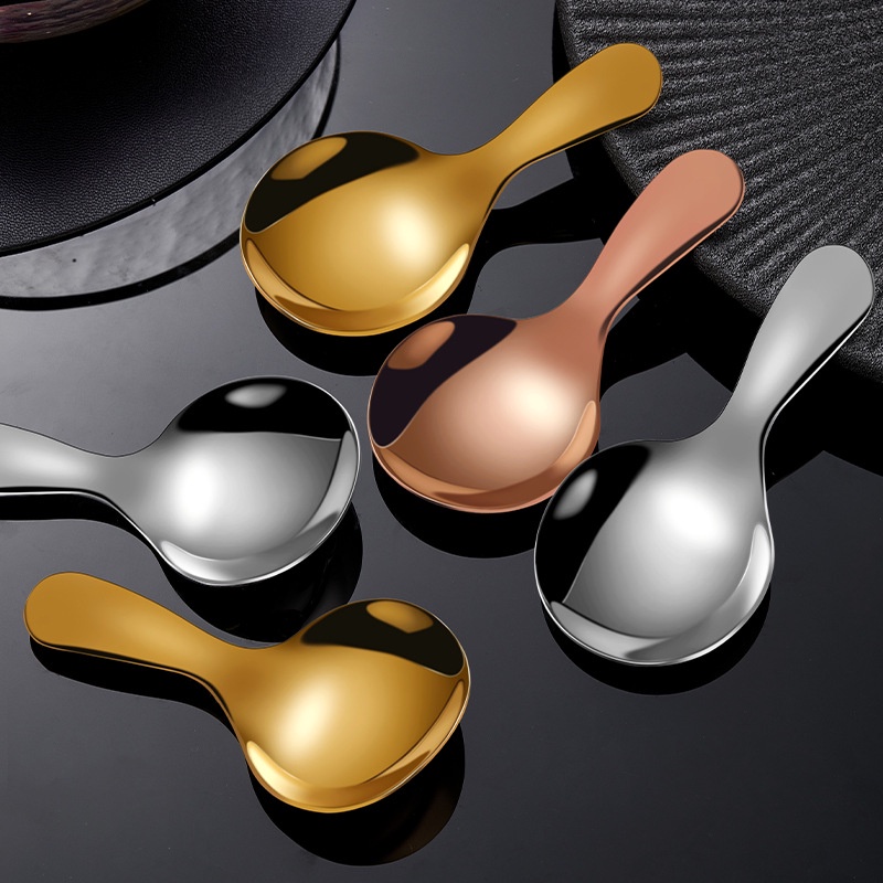 Muỗng Inox 304 Mini Tay Cầm Ngắn Xinh Xắn Tiện Dụng