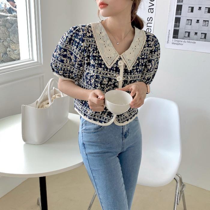 Áo Sơ Mi Thêu Hoa Thời Trang Hàn Quốc Dành Cho Nữ  tao bao